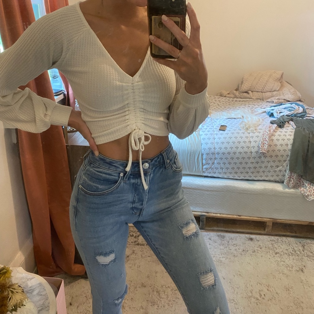 Drawstring front top - Picture 5 of 9